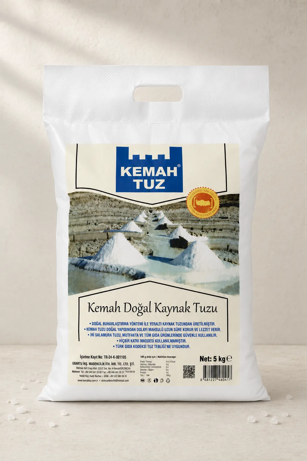 Kemah Doğal Kaynak Tuzu 5 KG